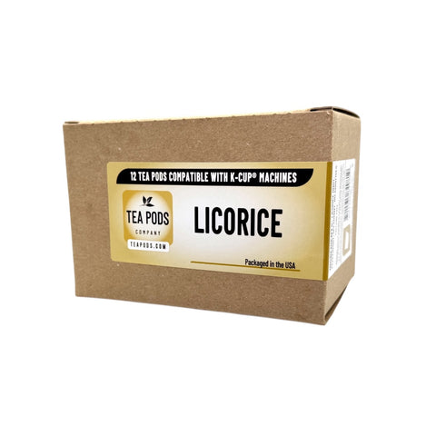 licorice tea pods k-cup compatible box