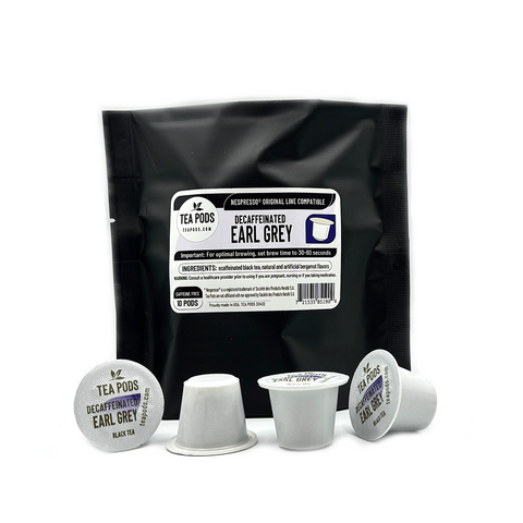 decaf earl grey black tea pods nespresso compatible bergamot capsules