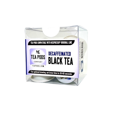 Decaf black tea pods compatible nespresso original Line capsules