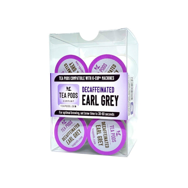 Decaf earl grey tea pods compatible k-cup bergamot capsules