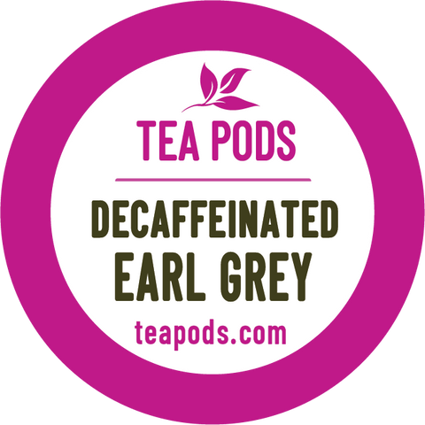 Cápsulas de chá Earl Grey descafeinado compatíveis com K-Cup