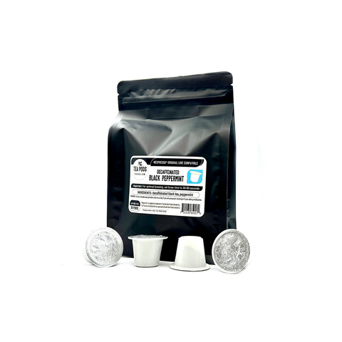 decaf black mint tea capsules nespresso compatible