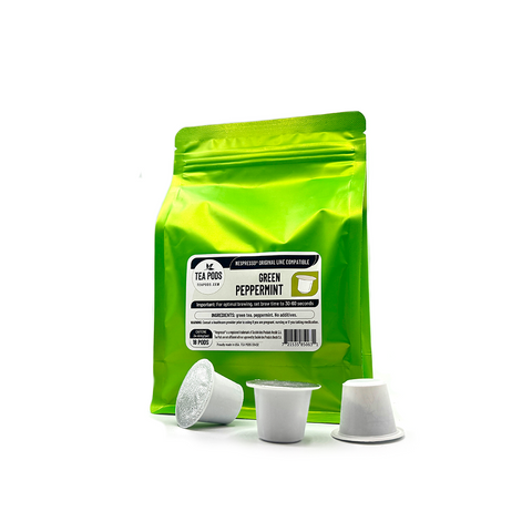 green peppermint tea pods