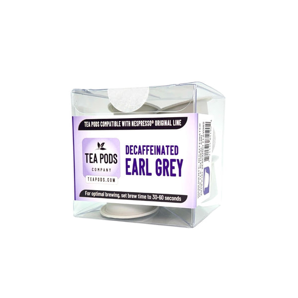 decaffeinated earl grey black tea pods nespresso compatible
